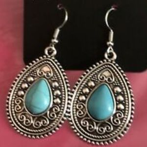 Silver and turquoise earrings